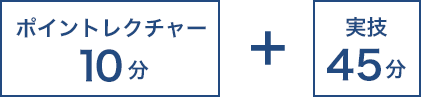 ポイントレクチャー10分+実技45分
