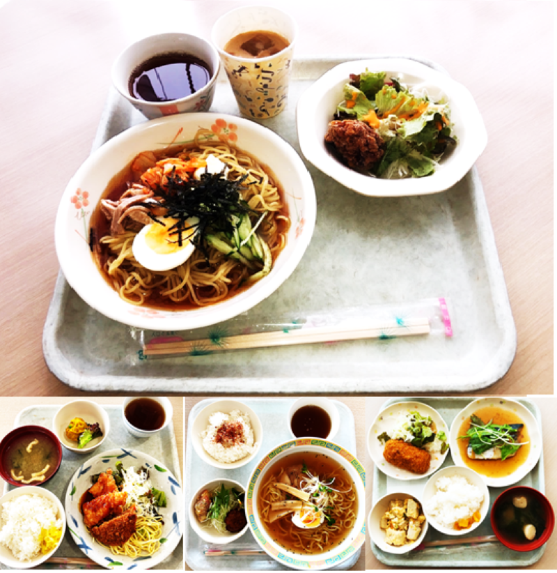 職員食堂完備。病院が半額負担しています。当直弁当支給。