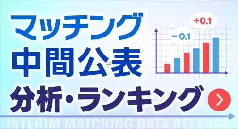 民間医局レジナビで掲載しているマッチング中間公表速報ページ